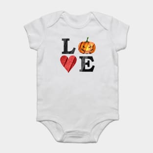 Halloween LOVE with Scary Jack o'lantern Baby Bodysuit